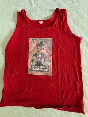 Charlie Chaplin Red Tanktop Shirt